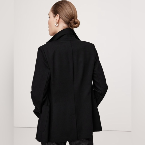 NWT! BANANA REPUBLIC WOMENS BLACK EVERYWHERE PONTE BLAZER💙 - Picture 2 of 14